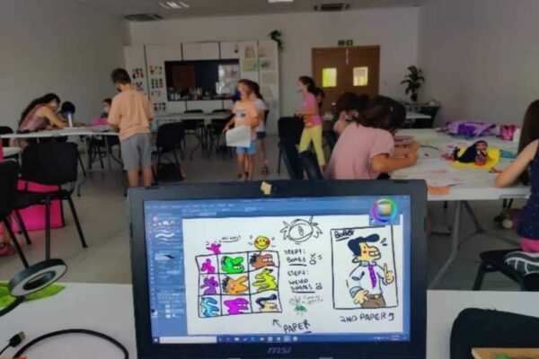 Students at work during the Film-making and Digital Animation for young learners | InnovativeKids Malta