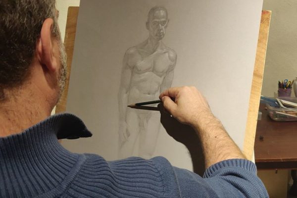 Figure Drawing Malta - work by Classical Art student