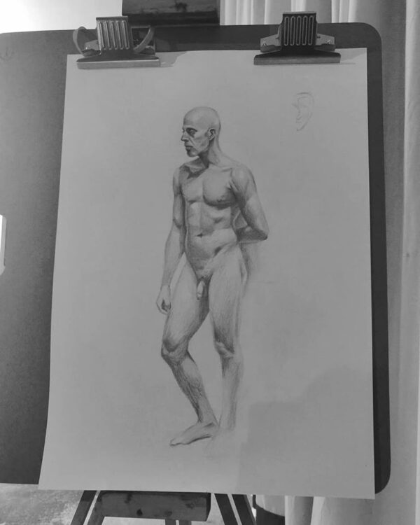 Figure Drawing Malta - Demo work by Instructor Kelsey May Connor