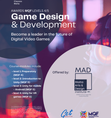Game Design & Development course Malta - An MQF levels 4/5 Award | MAD Institute