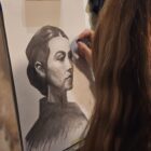 Portrait drawing by student Amy Azzopardi / ACM
