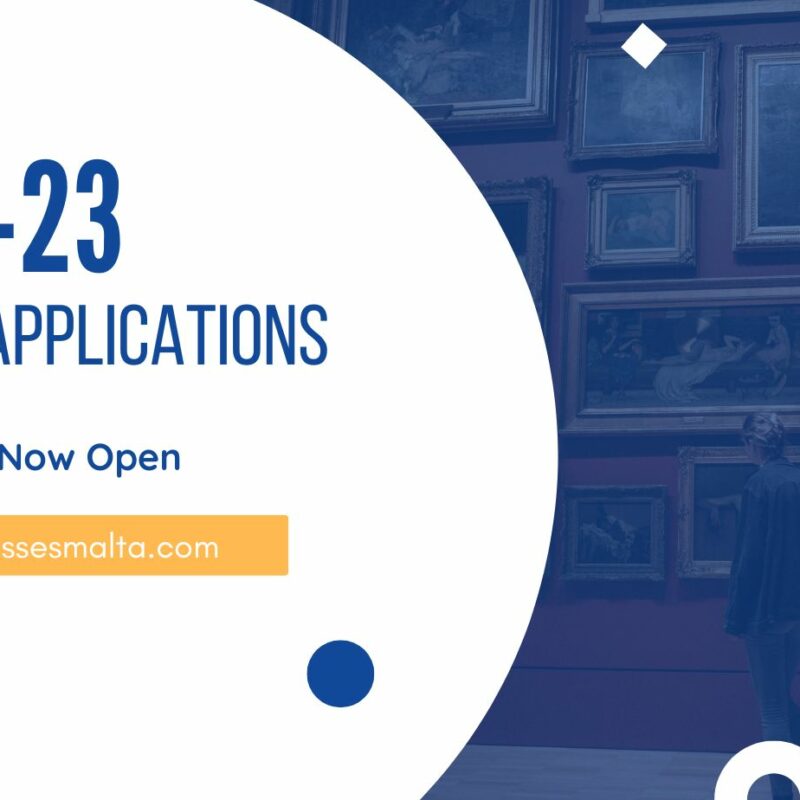 2022-23 Winter Applications Open - Art & Design courses Malta