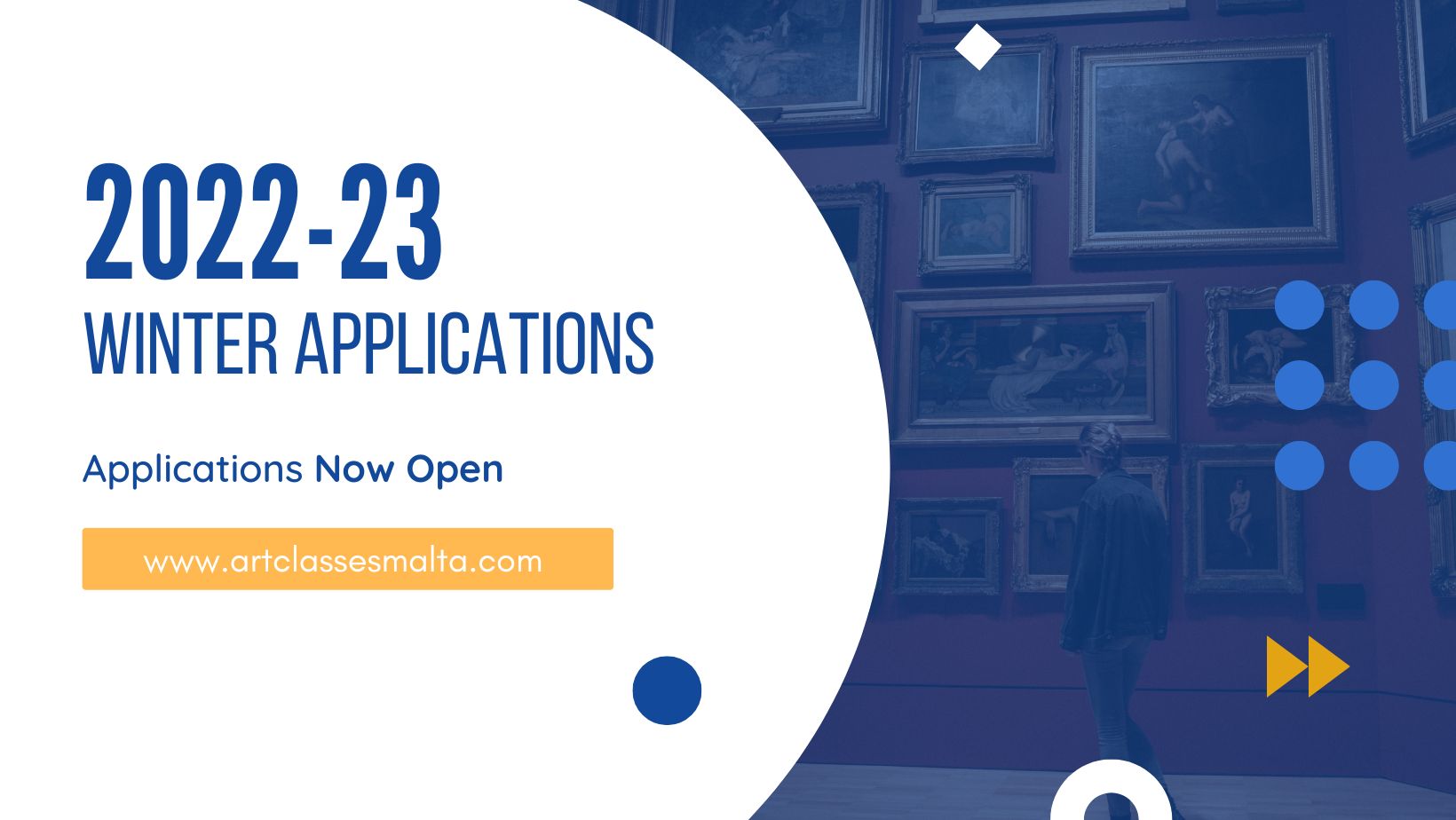 2022-23 Winter Applications Open - Art & Design courses Malta