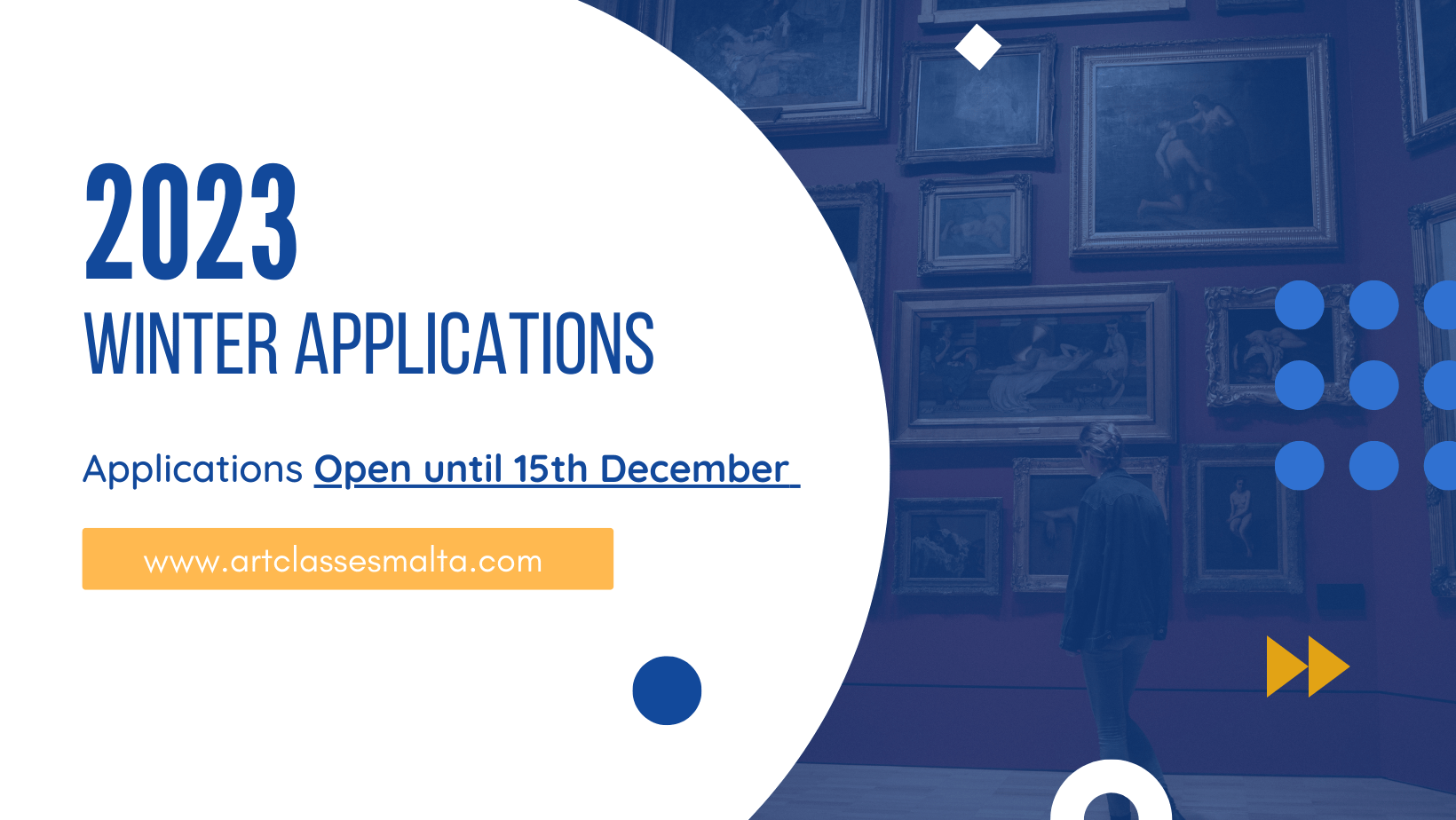 2023 Winter Applications Open - Art & Design courses Malta