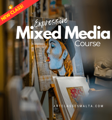 Mixed Media course - Break the rules! Art Classes Malta