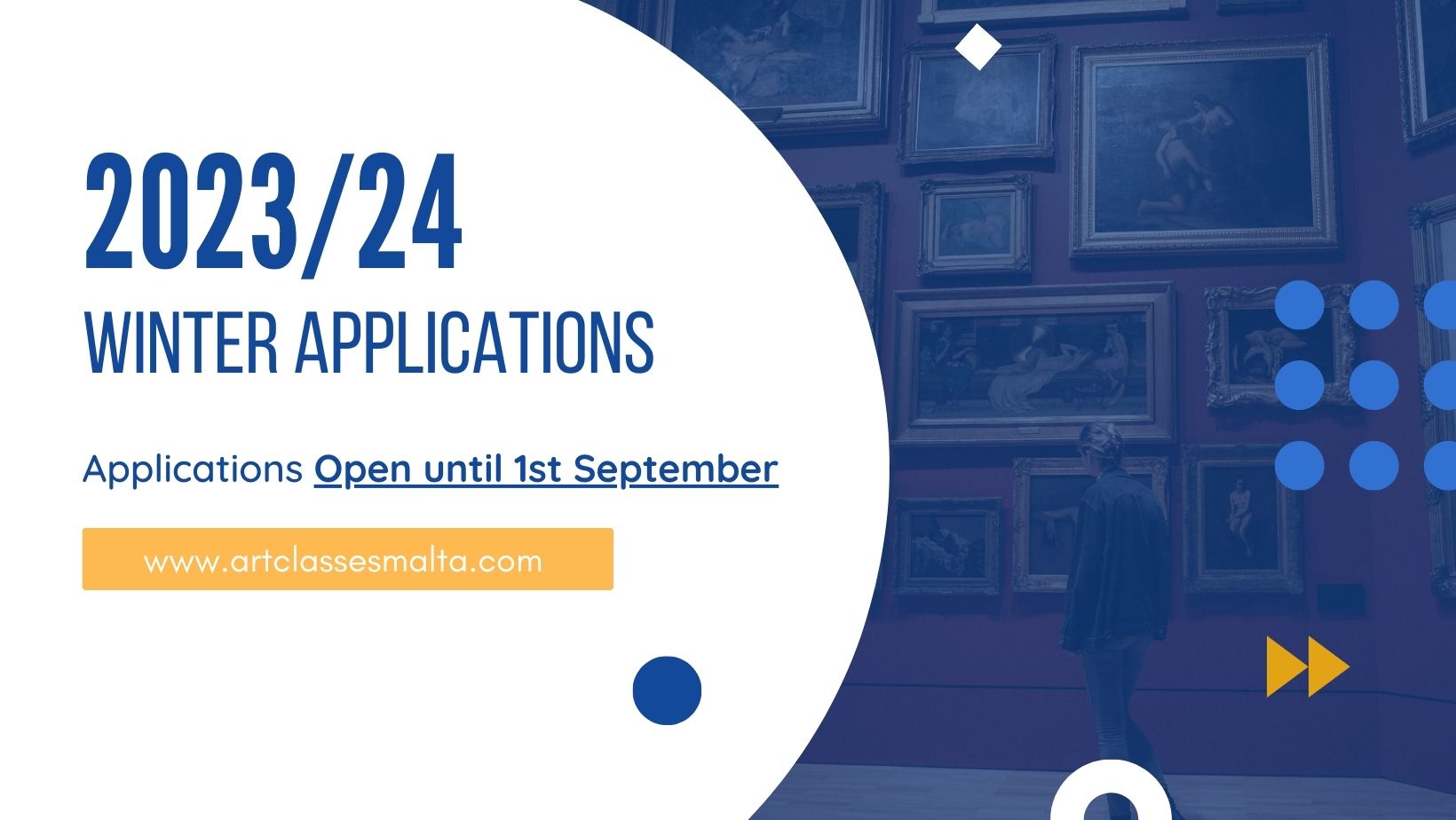 2023-24 Winter Applications Open - Art & Design courses Malta