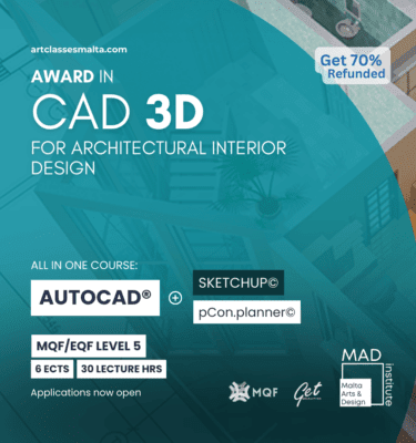 Award in CAD 3D for Interior Architectural Design - EQF level 5 - by MAD institute